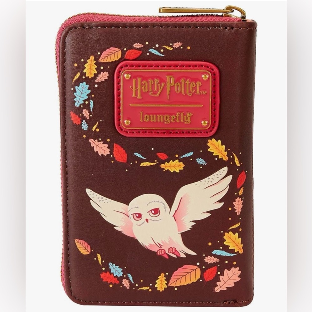 Loungefly Harry Potter Hogwarts Fall Leaves Zip Around Wallets